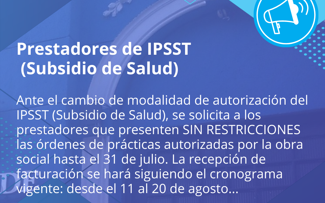 Prestadores de IPSST (Subsidio de Salud)