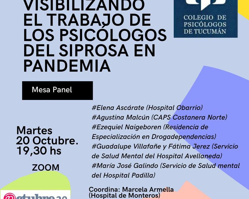 Visibilizando el trabajo de los Psicólogos del siprosa en Pandemia