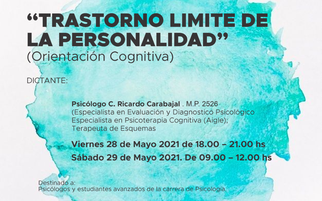 Curso de actualización profesional: “Trastorno limite de la personalidad”