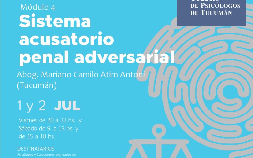 Curso de Actualización Profesional: Evaluación psicológica forense en los fueros civil y penal