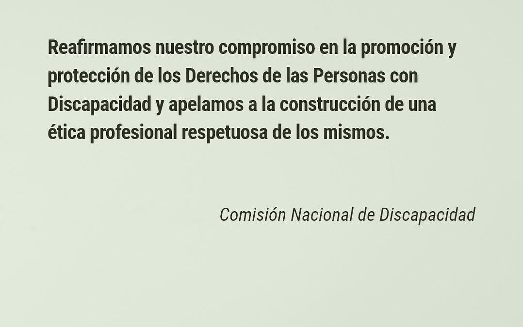 COMUNICADO EN DEFENSA DE LOS DERECHOS DE LAS PERSONAS CON DISCAPACIDAD