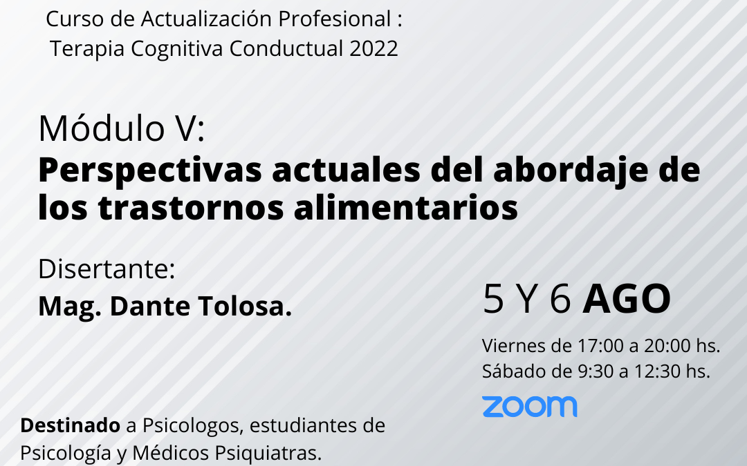 Curso de Actualización Profesional : Terapia Cognitiva Conductual 2022