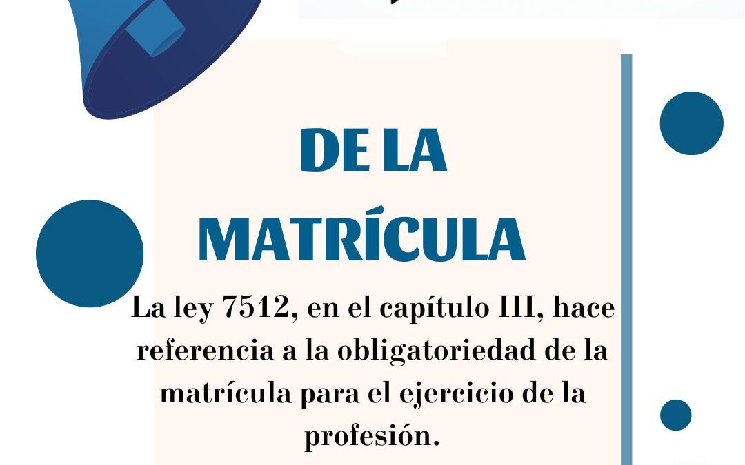De la matrícula