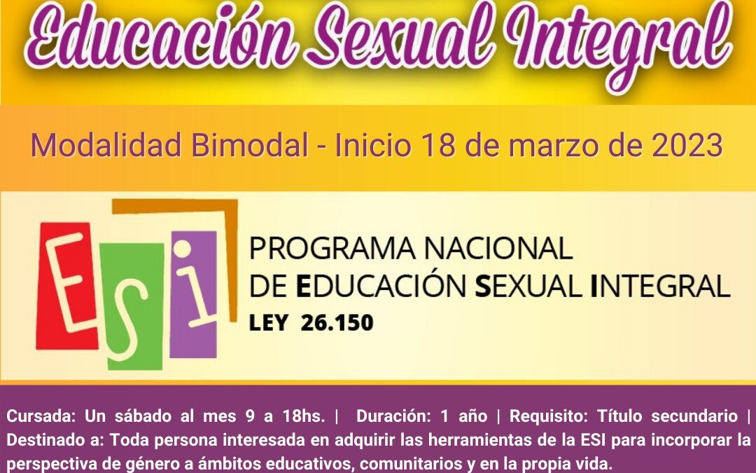 Orientador/a en Educación Sexual Integral