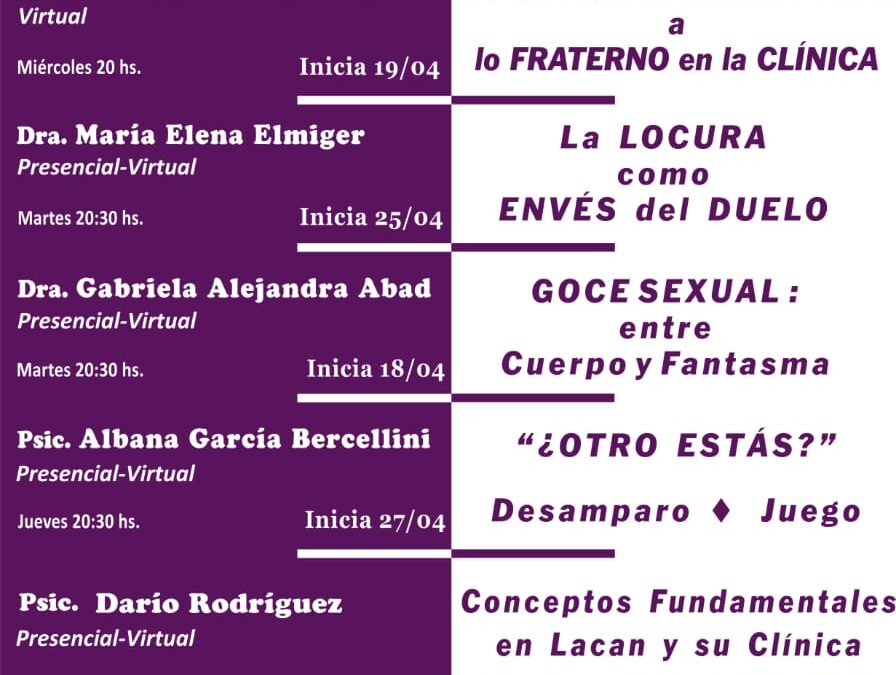 Freud Lacan. Seminarios Clínicos 2023