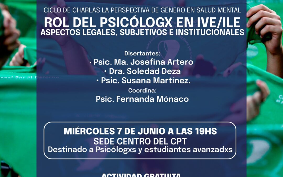 Ciclo de charlas La Perspectiva de Género en Salud Mental