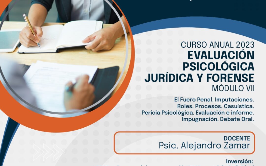 Curso anual de psicología jurídica y forense 2023