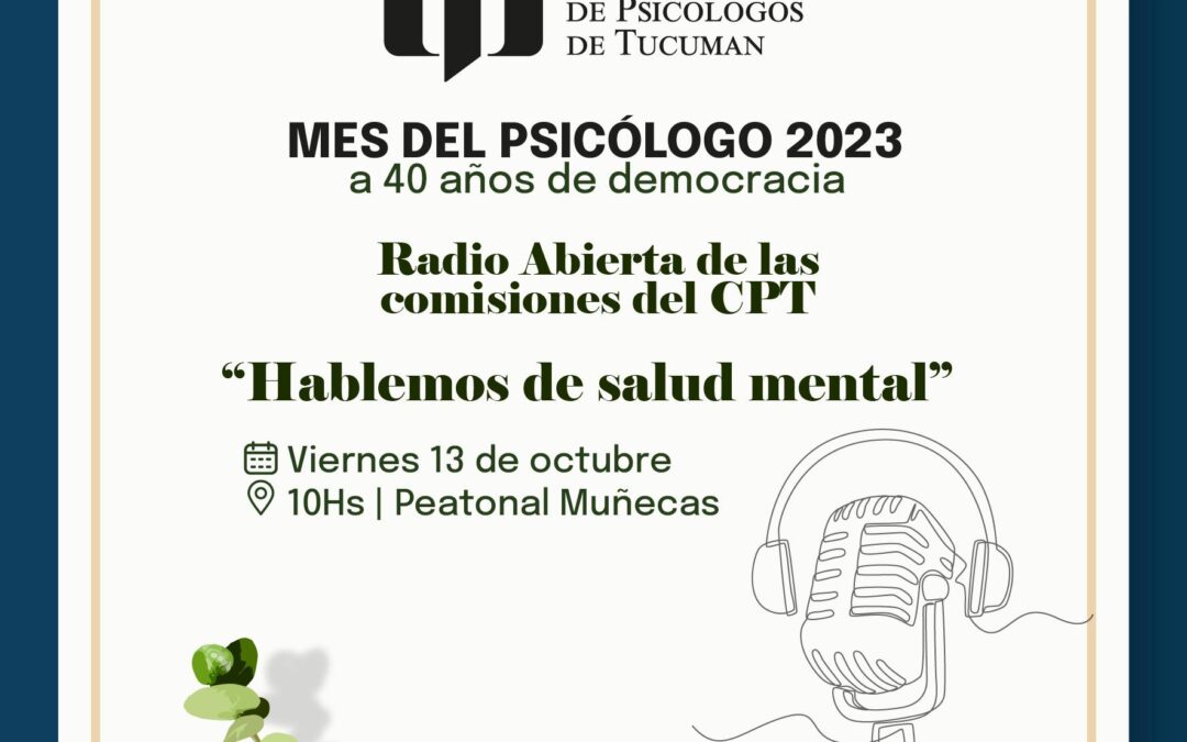 Mes del Psicólogo, Radio Abierta «Hablemos de Salud Mental»