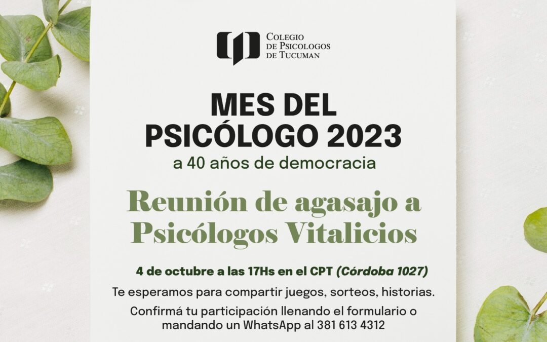 Mes del Psicólogo 2023, a 40 años de democracia