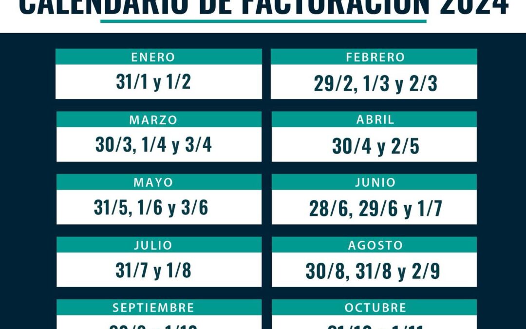 Calendario de Facturación 2024