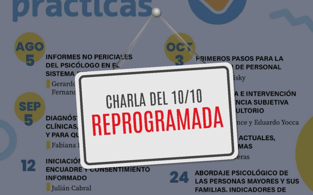 Ciclo “Las Buenas Prácticas”. Reprogramación