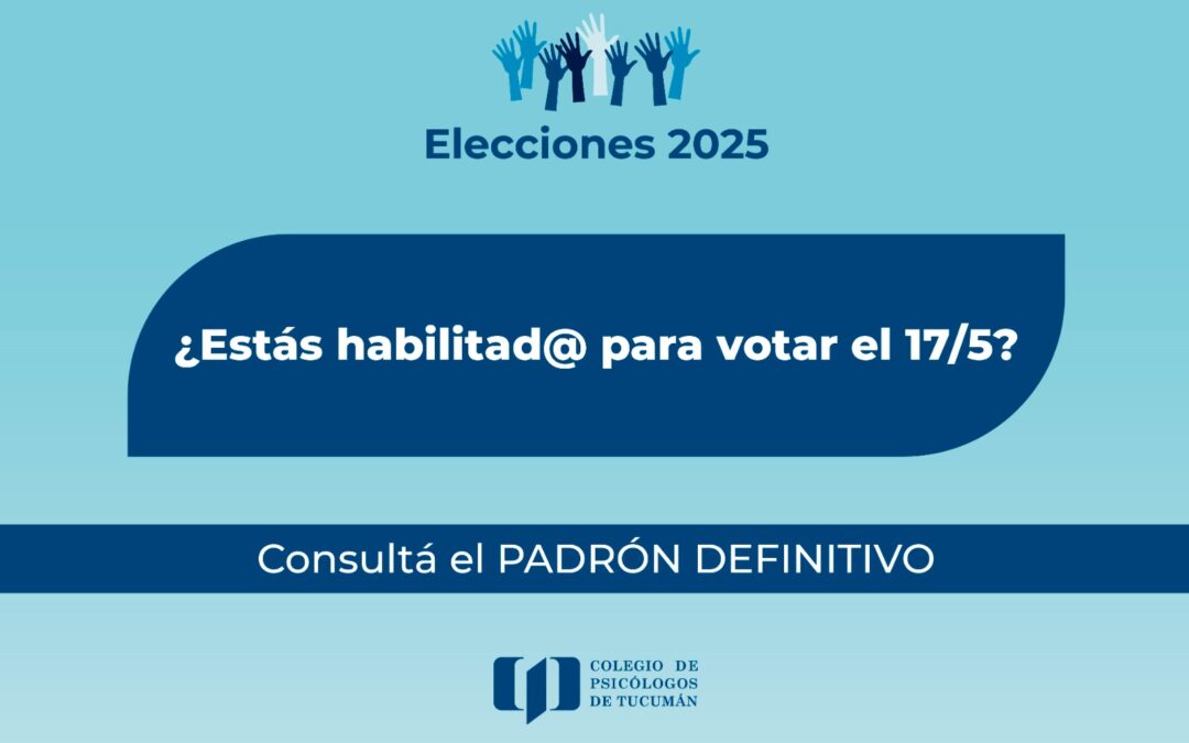 Padrón Definitivo para votar el 17/05/2025
