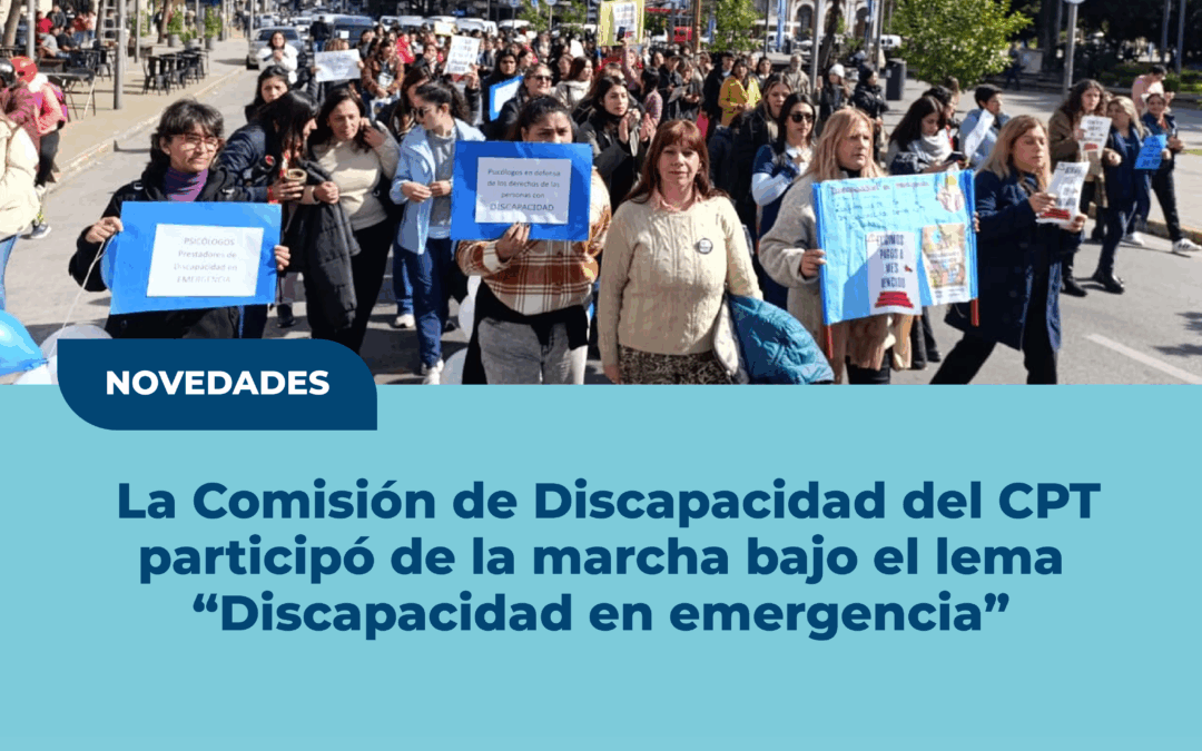 Marcha bajo el lema Discapacidad en emergencia