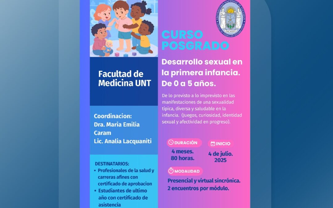 Curso de Posgrado: Desarrollo sexual en la primera infancia. De 0 a 5 años.