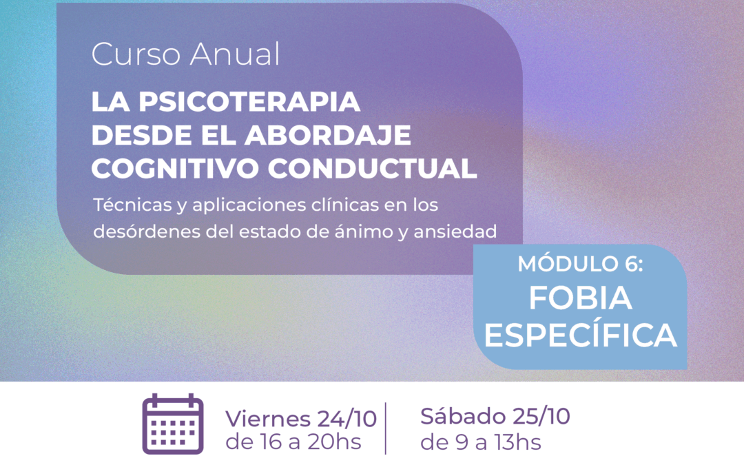La psicoterapia desde el abordaje Cognitivo Conductual – Módulo 6