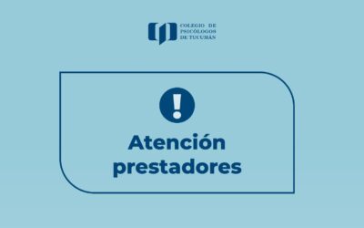 ¡Atención prestadores!