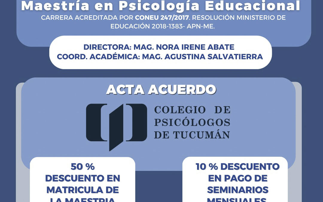 Maestría en Psicología Educacional