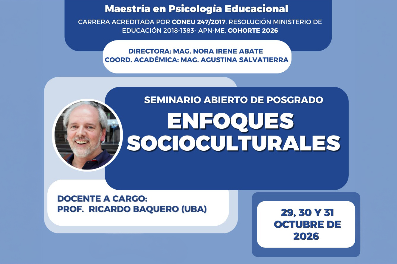 Seminario Abierto de Posgrado. Enfoques Socioculturales